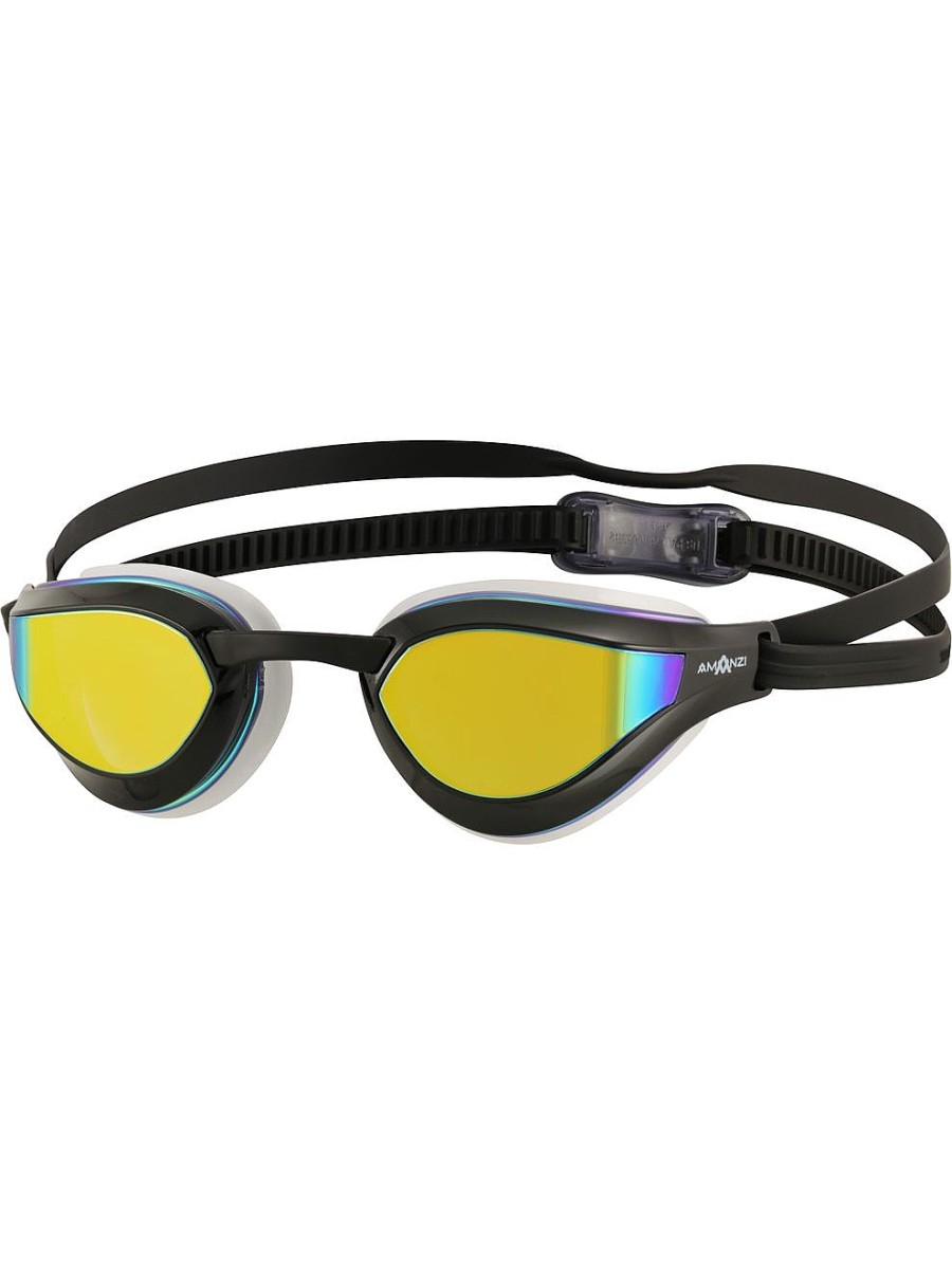 Brille AMANZI | Amanzi Dominate Prismatic Mirror Schwimmbrille – Schwarz/Weis