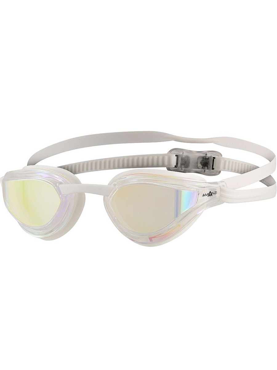 Brille AMANZI | Amanzi Dominate Pearl Mirror Schwimmbrille – Klar/Weis